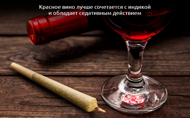 Сочетание красного вина с каннабисом