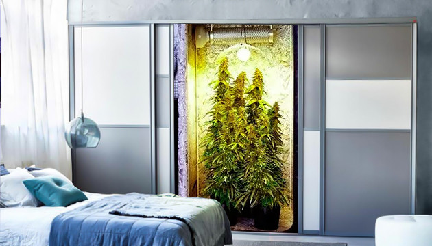 Гроубокс в шкафу