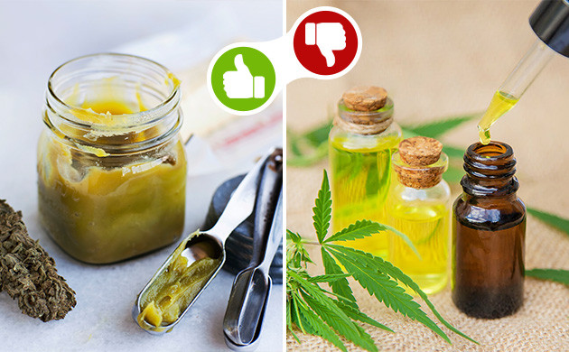 Масло из соцветий конопли и масло из семян