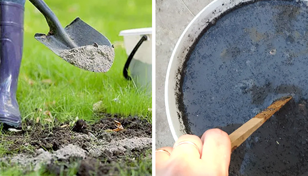 Приготовление смеси из золы