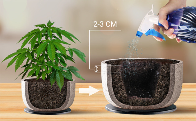 Подготовка нового горшка для выращивания марихуаны