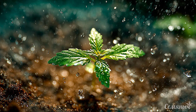 Полив сортовой конопли в аутдоре