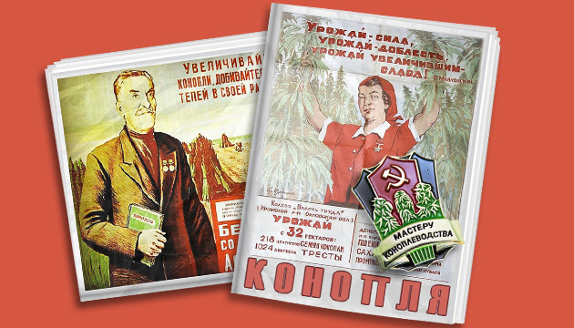 Газетыо коноплеводстве и медаль в СССР