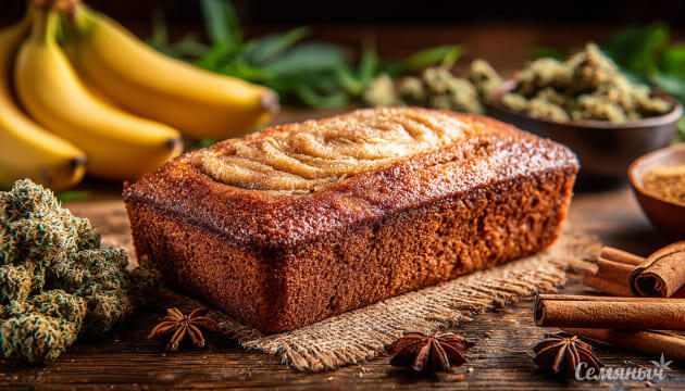 Рецепт бананового хлеба с корицей и ТГК