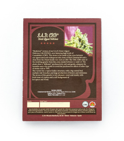 Семена сорта S.A.D. Sweet Afgani Delicious CBD fem (Sweet Seeds)